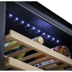 57 Bottle Dual Zone Built-In Wine Fridge & Cooler 60cm DH118