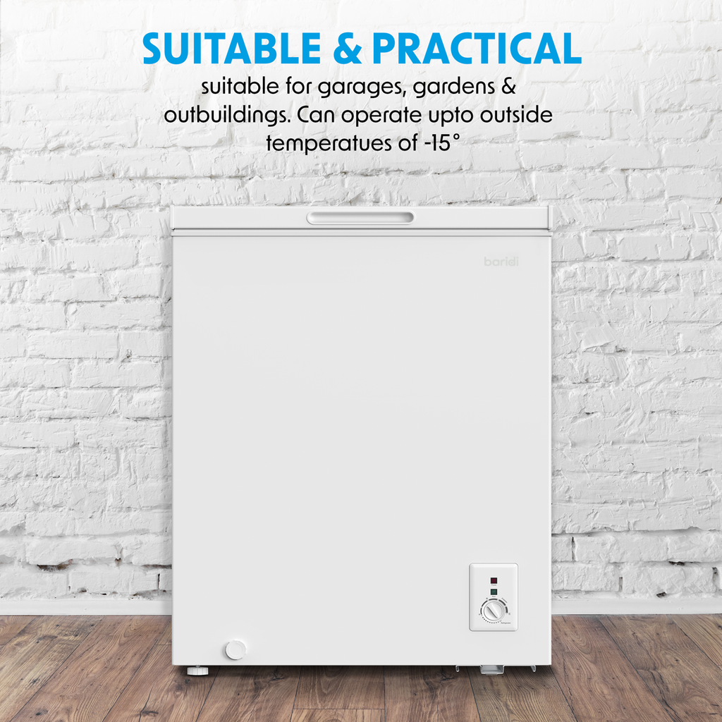 Freestanding Chest Freezer 142L Capacity - White DH120