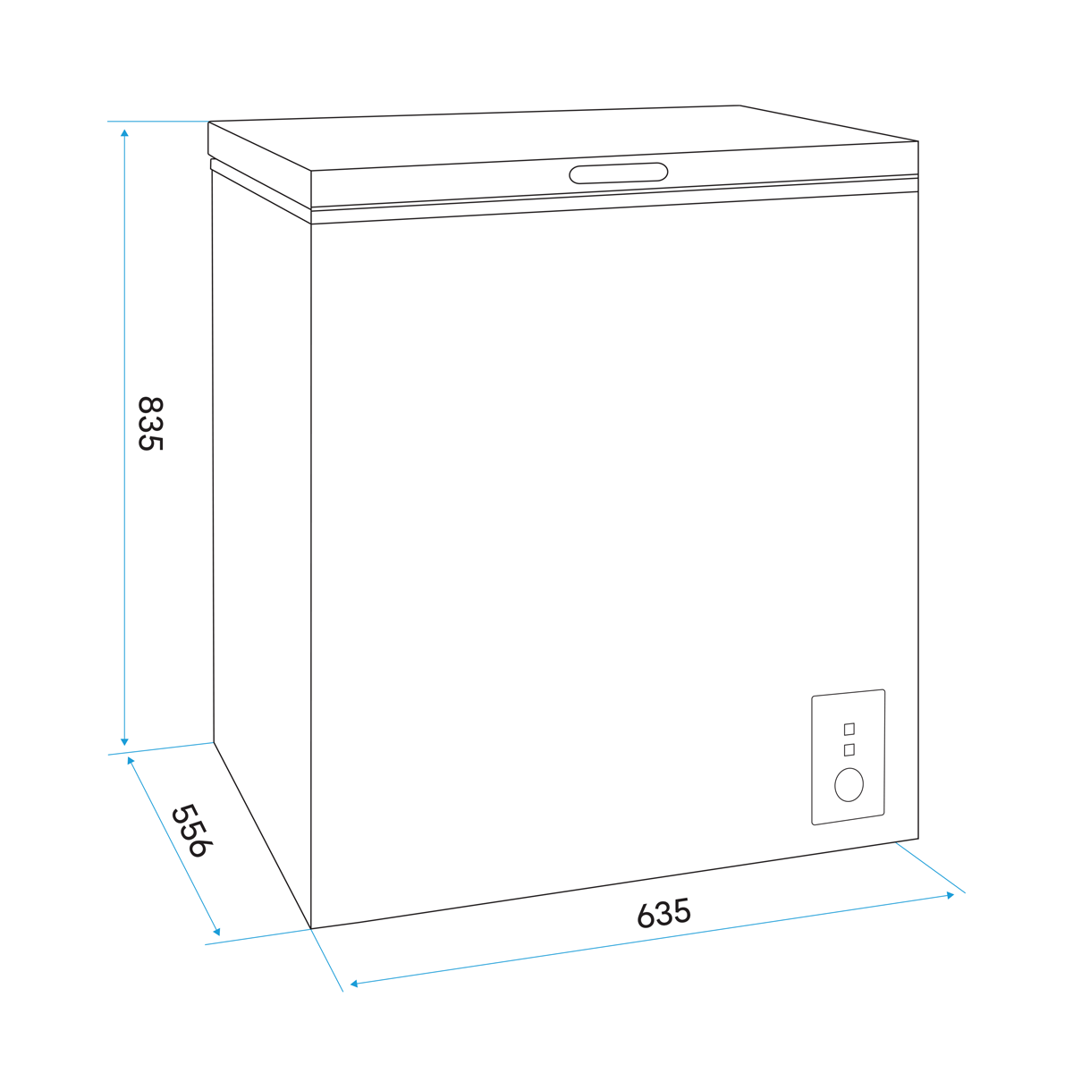 Freestanding Chest Freezer 142L Capacity - White DH120