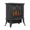 Electric Stove Heater Fireplace with LED Log Flame Effect 1800W – Black DH121