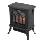 Electric Stove Heater Fireplace with LED Log Flame Effect 1800W – Black DH121