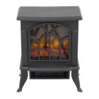 Electric Stove Heater Fireplace with LED Log Flame Effect 1800W – Black DH121