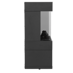 Electric Stove Heater Fireplace with LED Log Flame Effect & Wood Storage 1800W – Black DH122