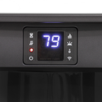 Electric Panoramic Stove Heater with LED Flame Effect & Log Storage 1800W - Black DH123