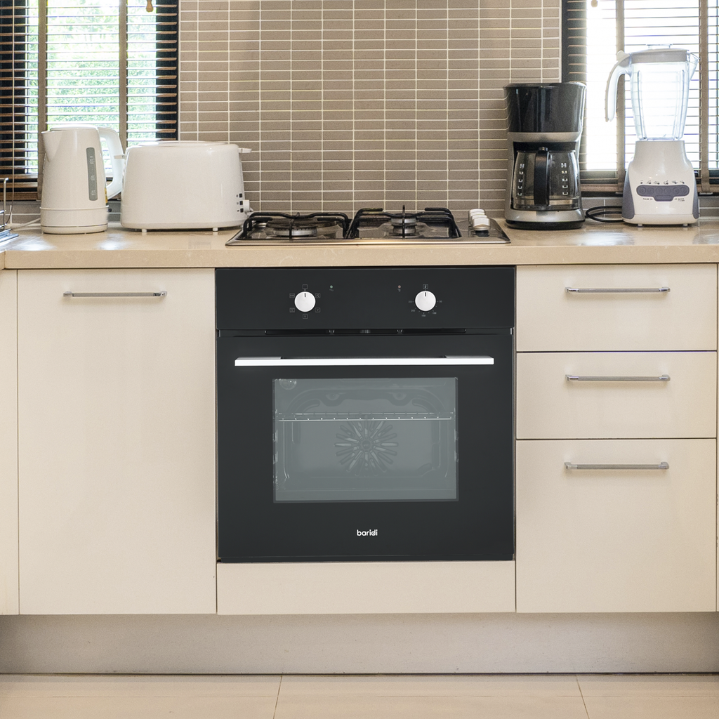 Integrated Fan-Assisted Electric Oven 60cm 55L Capacity - Black DH124