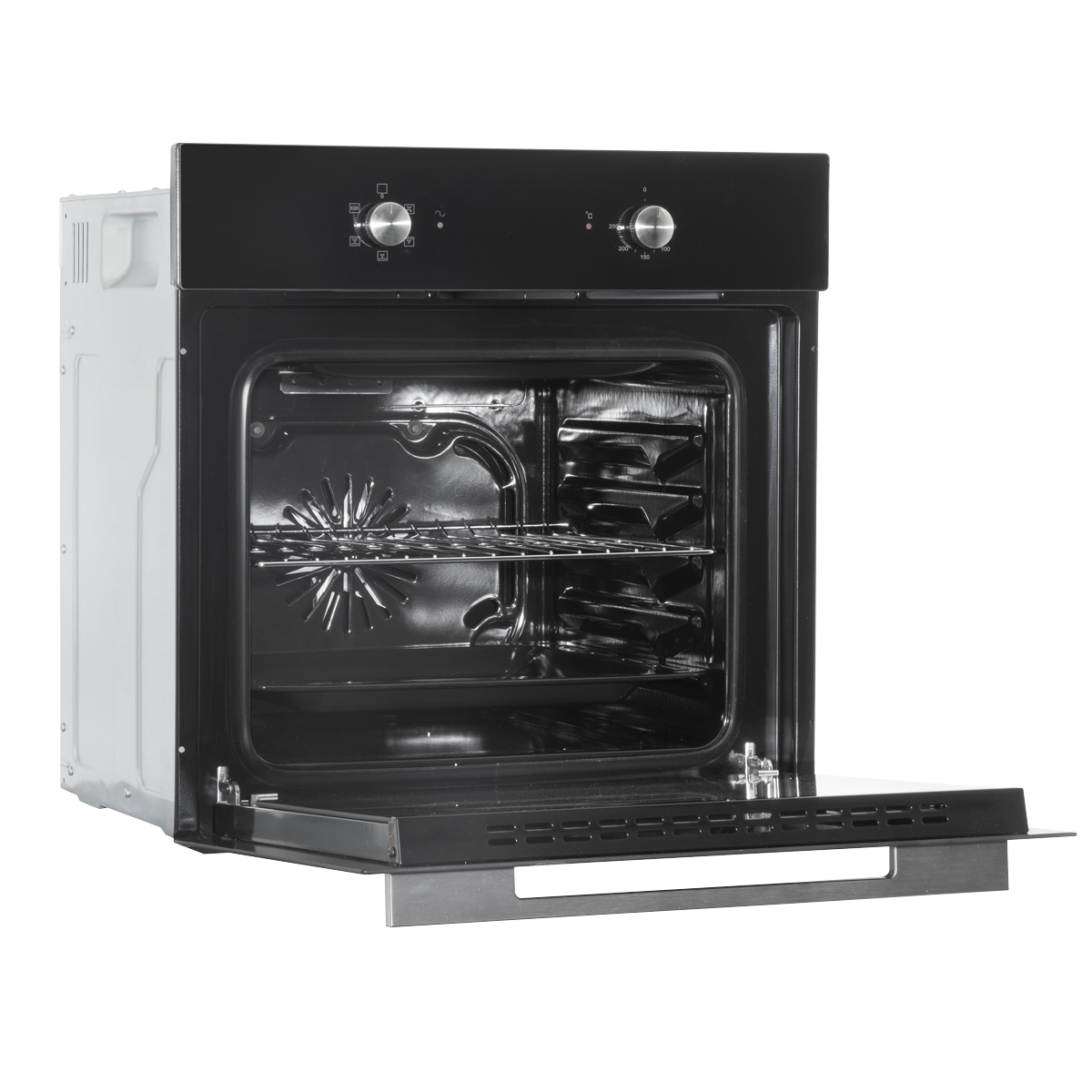 Integrated Fan-Assisted Electric Oven 60cm 55L Capacity - Black DH124