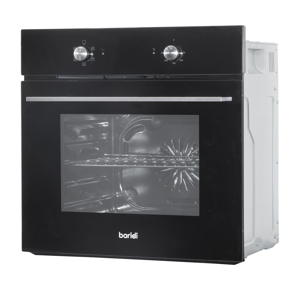Integrated Fan-Assisted Electric Oven 60cm 55L Capacity - Black DH124