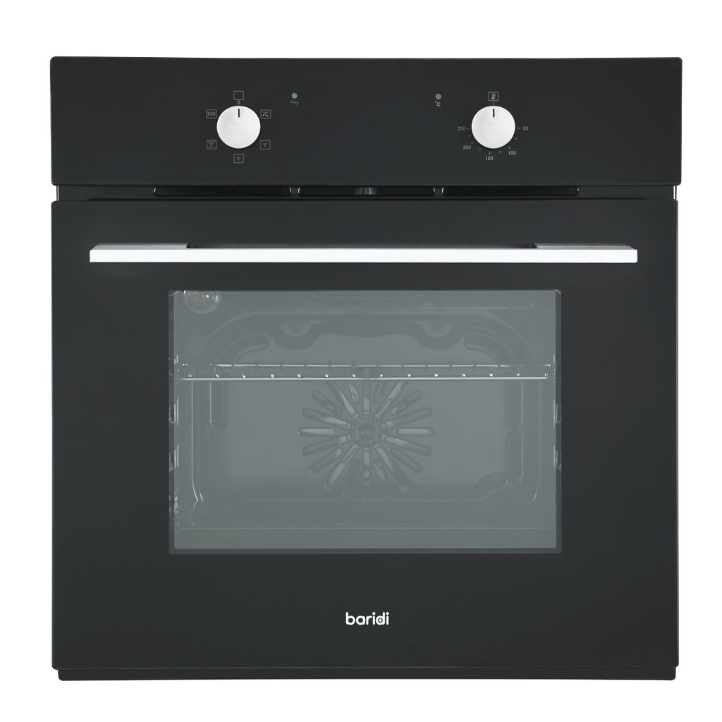 Integrated Fan-Assisted Electric Oven 60cm 55L Capacity - Black DH124