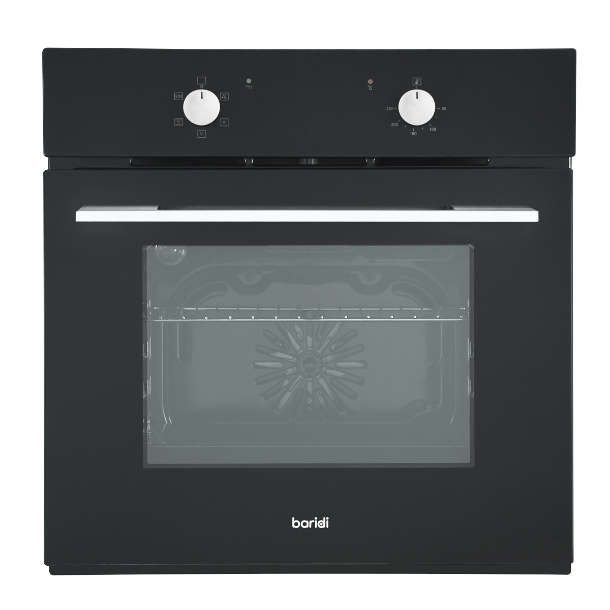Integrated Fan-Assisted Electric Oven 60cm 55L Capacity - Black DH124