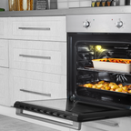 Integrated Fan-Assisted Electric Oven 60cm 55L Capacity - Black/Stainless Steel DH125