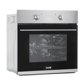 Integrated Fan-Assisted Electric Oven 60cm 55L Capacity - Black/Stainless Steel DH125