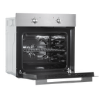 Integrated Fan-Assisted Electric Oven 60cm 55L Capacity - Black/Stainless Steel DH125