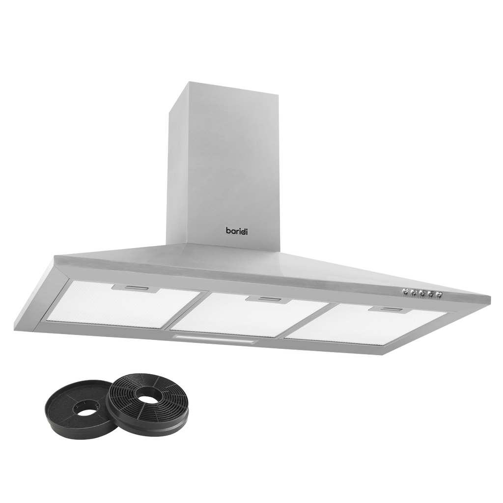 Cooker Hood with Carbon Filters 90cm - Stainless Steel DH127