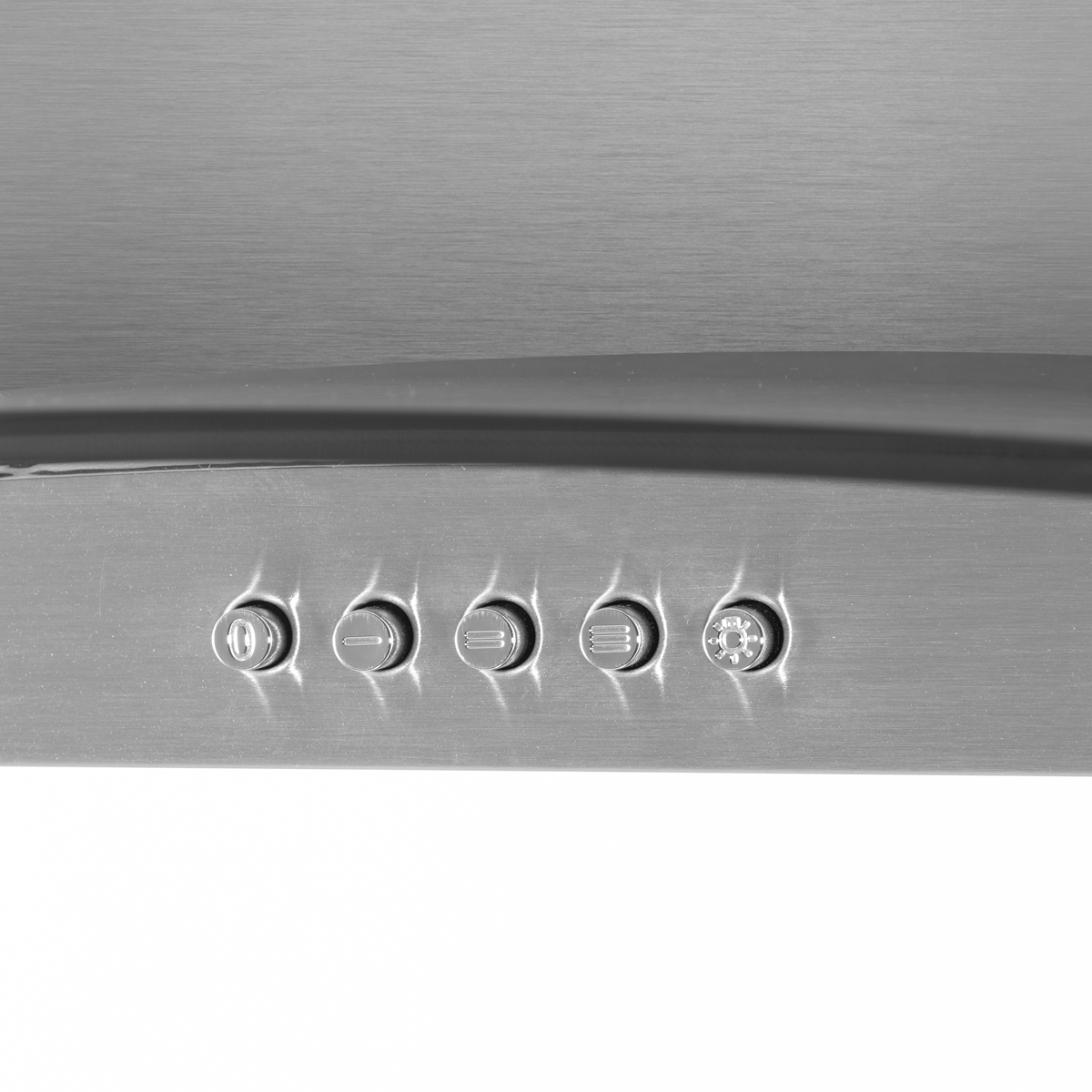 Curved Glass Cooker Hood with Carbon Filters & LED Lights 60cm - Stainless Steel DH128