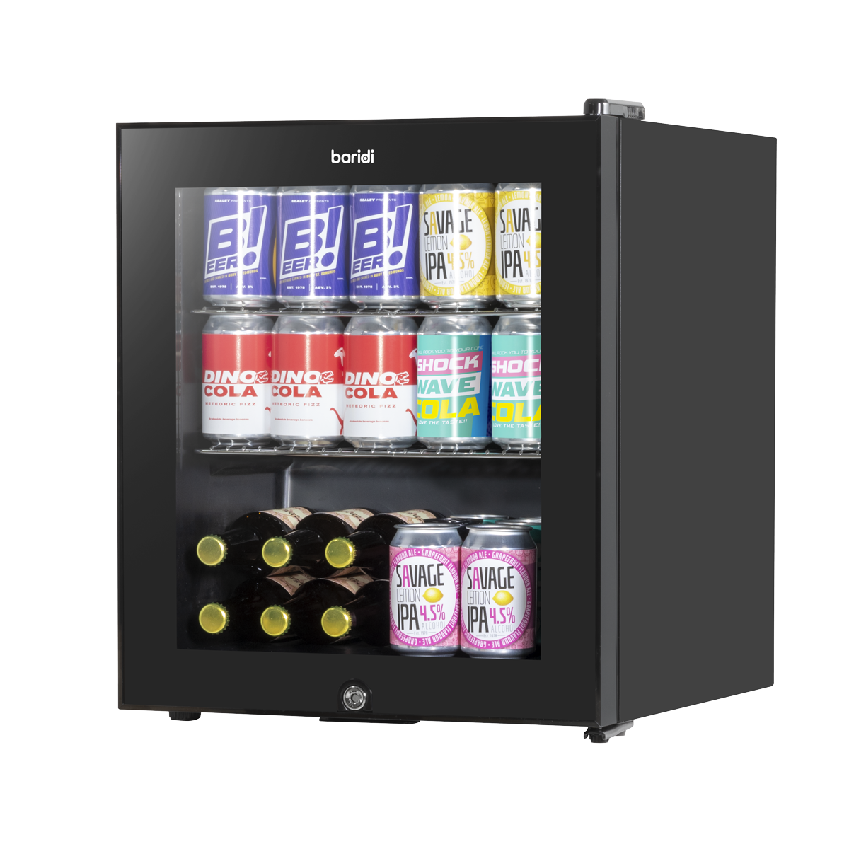 Mini Tabletop Beer & Drinks Fridge 50L Capacity - Black DH12
