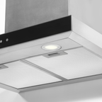T-Shape Chimney Cooker Hood with Carbon Filters 60cm - Stainless Steel DH130