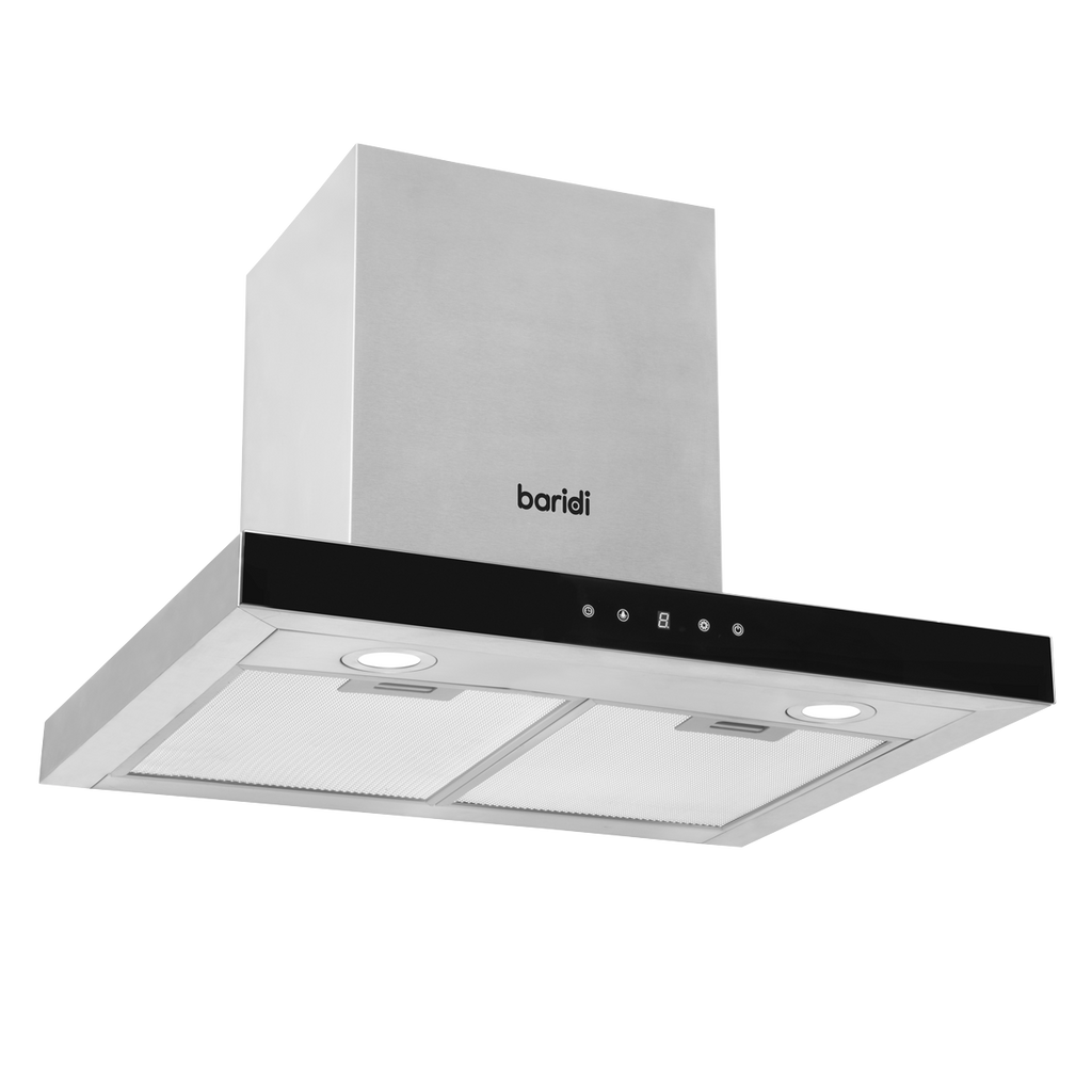 T-Shape Chimney Cooker Hood with Carbon Filters 60cm - Stainless Steel DH130