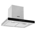 T-Shape Chimney Cooker Hood with Carbon Filters 60cm - Stainless Steel DH130