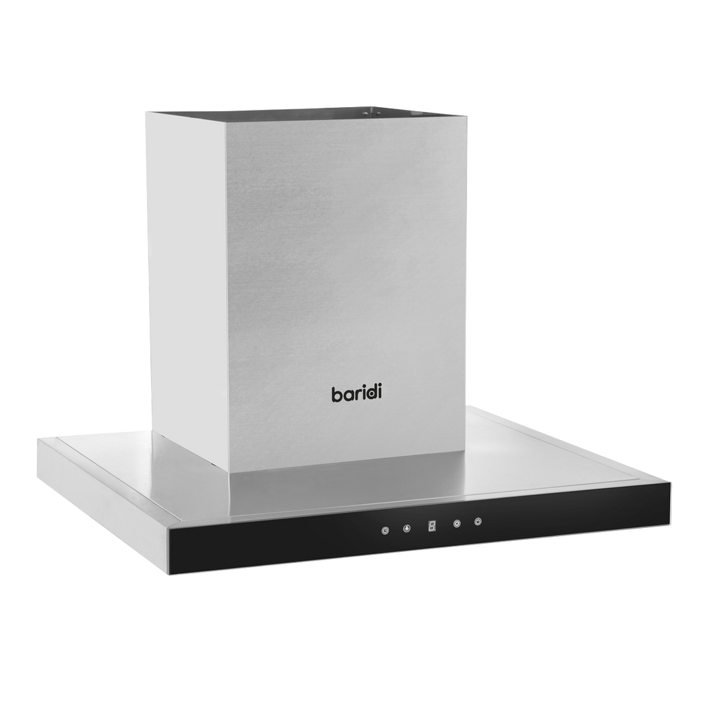T-Shape Chimney Cooker Hood with Carbon Filters 60cm - Stainless Steel DH130