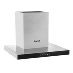 T-Shape Chimney Cooker Hood with Carbon Filters 60cm - Stainless Steel DH130