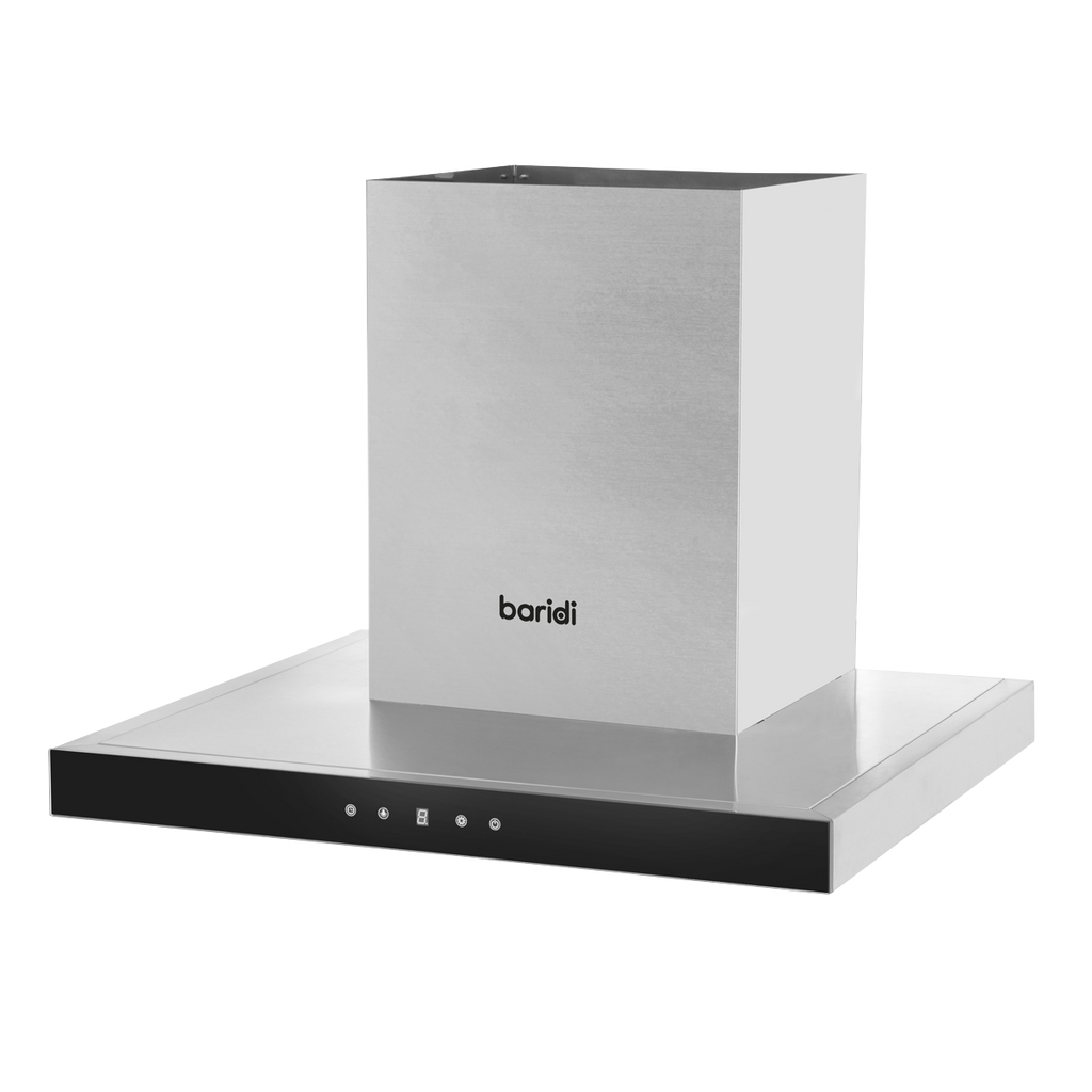 T-Shape Chimney Cooker Hood with Carbon Filters 60cm - Stainless Steel DH130