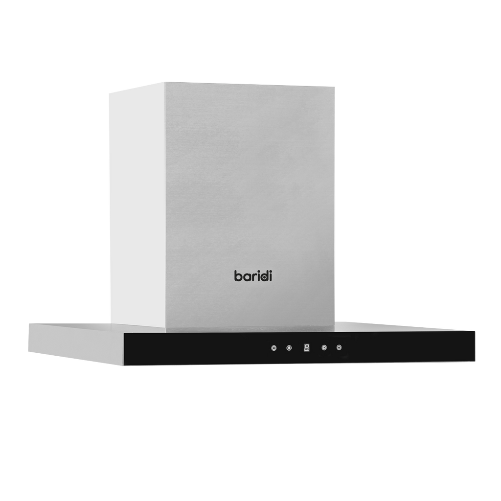 T-Shape Chimney Cooker Hood with Carbon Filters 60cm - Stainless Steel DH130