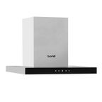 T-Shape Chimney Cooker Hood with Carbon Filters 60cm - Stainless Steel DH130