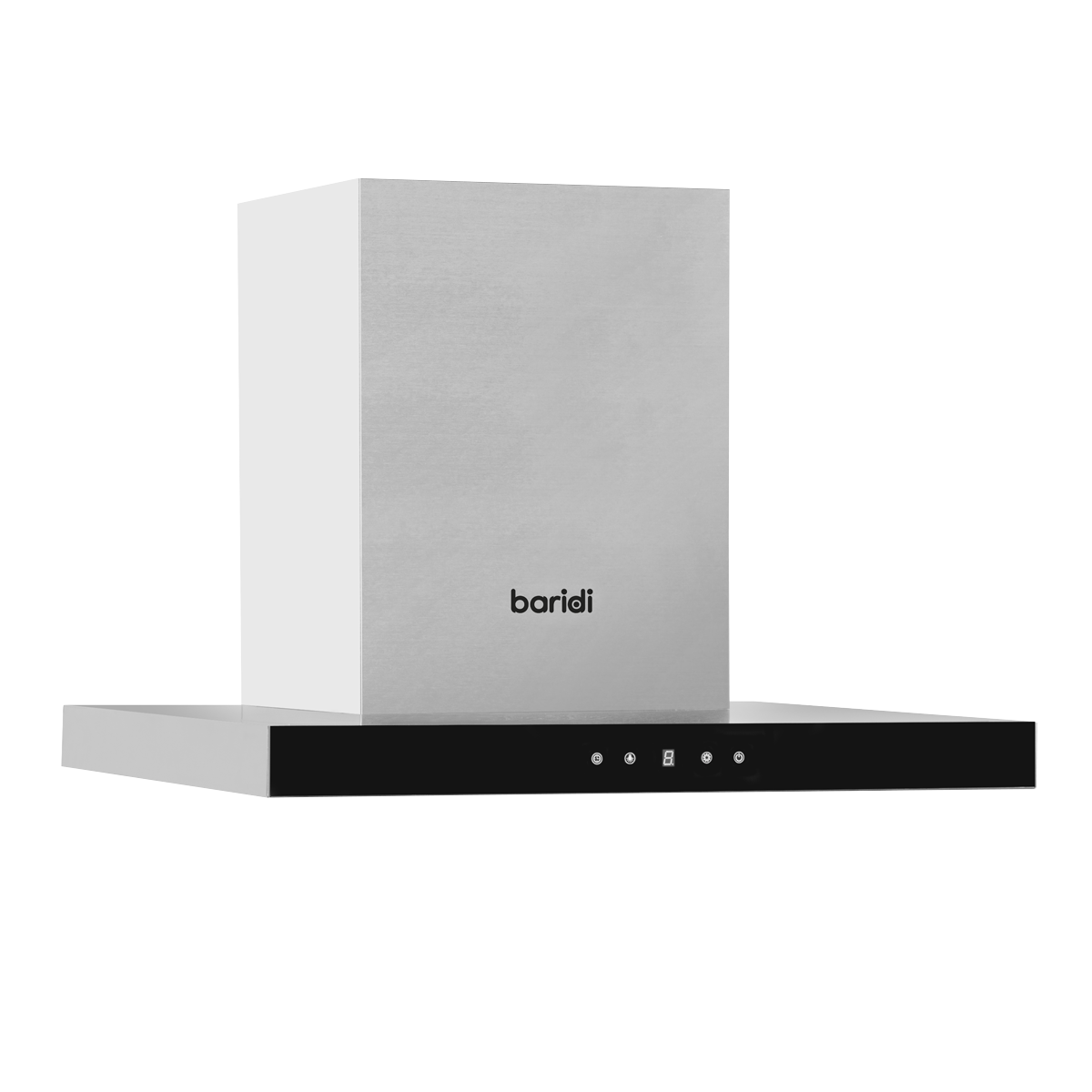 T-Shape Chimney Cooker Hood with Carbon Filters 60cm - Stainless Steel DH130