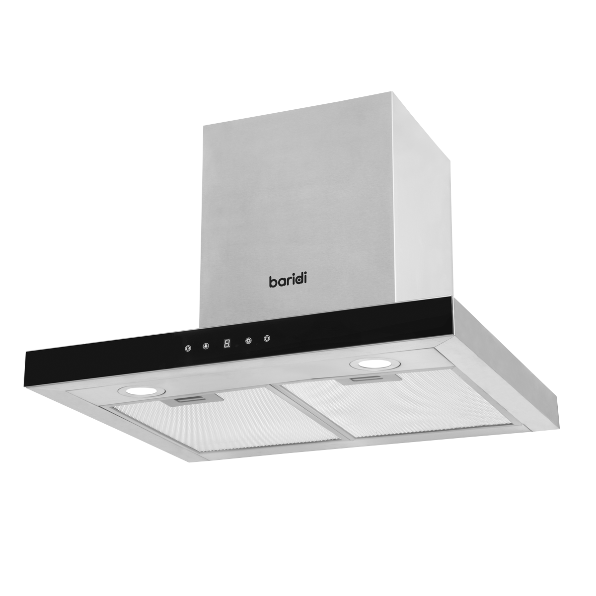 T-Shape Chimney Cooker Hood with Carbon Filters 60cm - Stainless Steel DH130