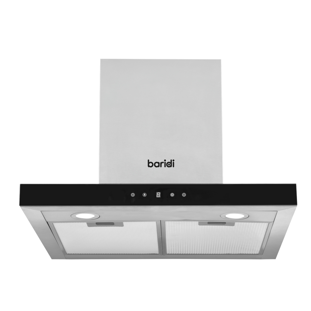 T-Shape Chimney Cooker Hood with Carbon Filters 60cm - Stainless Steel DH130