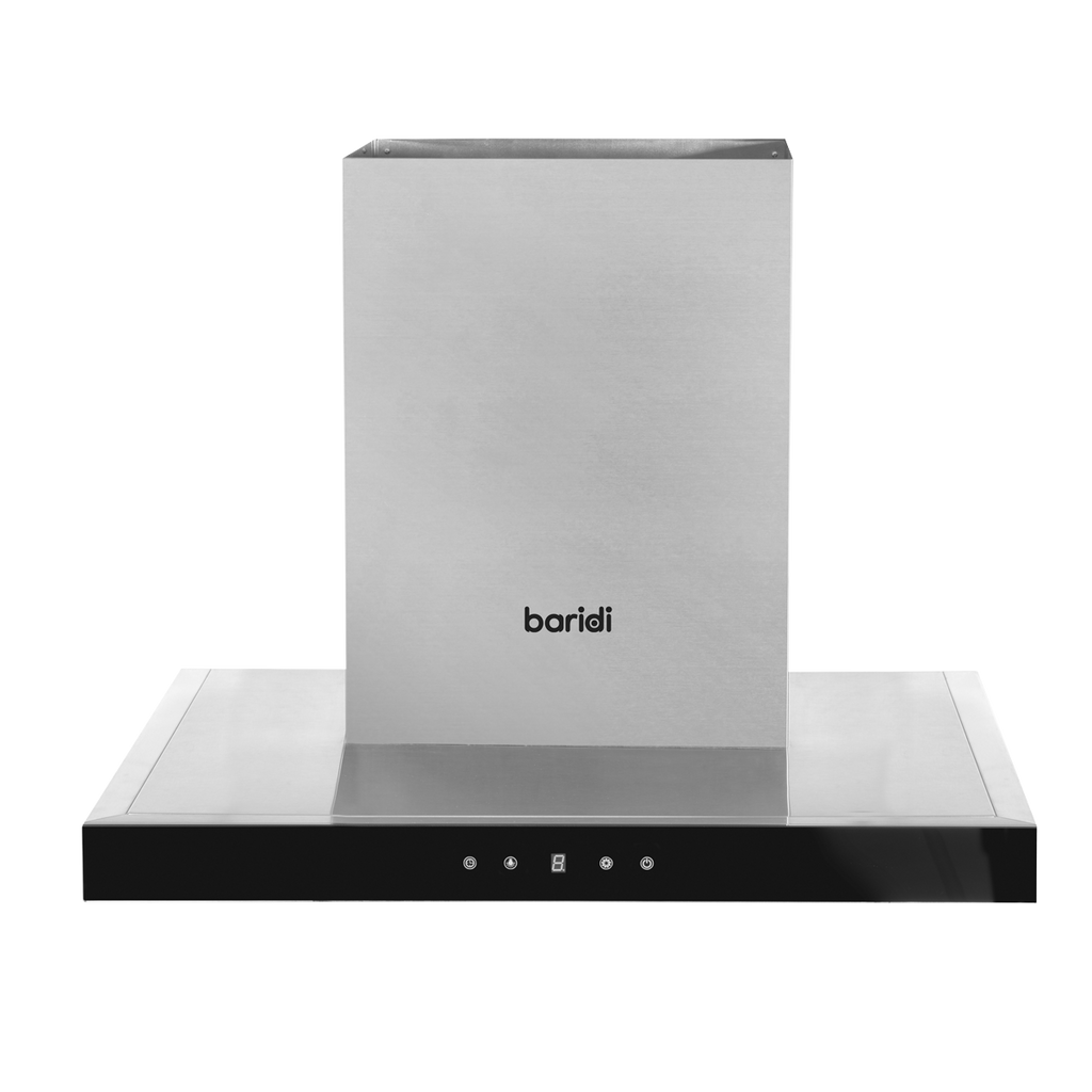 T-Shape Chimney Cooker Hood with Carbon Filters 60cm - Stainless Steel DH130