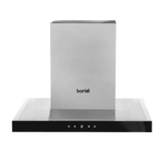 T-Shape Chimney Cooker Hood with Carbon Filters 60cm - Stainless Steel DH130