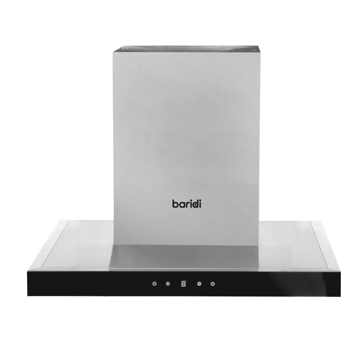 T-Shape Chimney Cooker Hood with Carbon Filters 60cm - Stainless Steel DH130