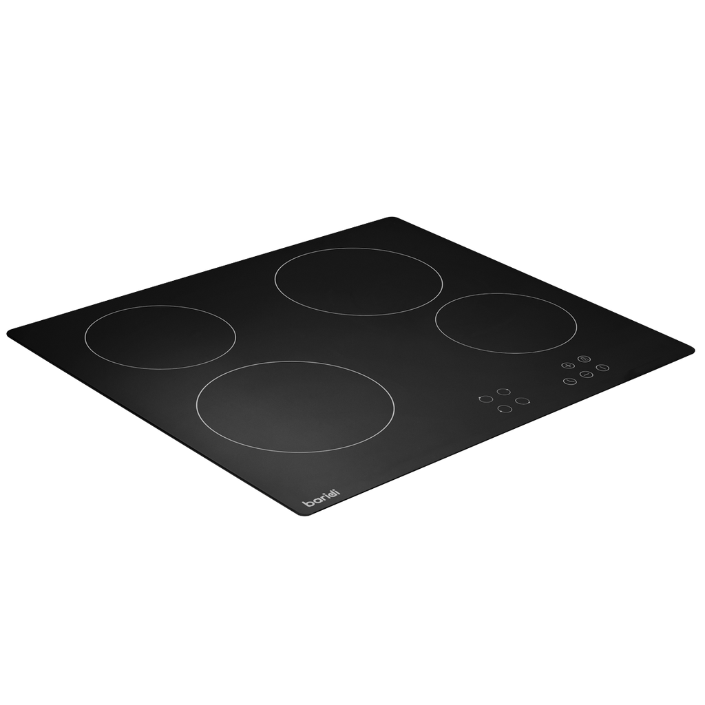 Integrated Ceramic Hob with 4 Cooking Zones 60cm - Black Glass DH131