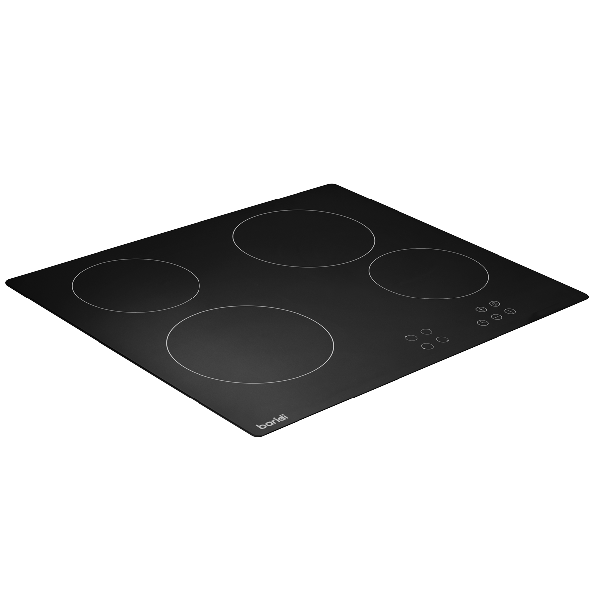 Integrated Ceramic Hob with 4 Cooking Zones 60cm - Black Glass DH131