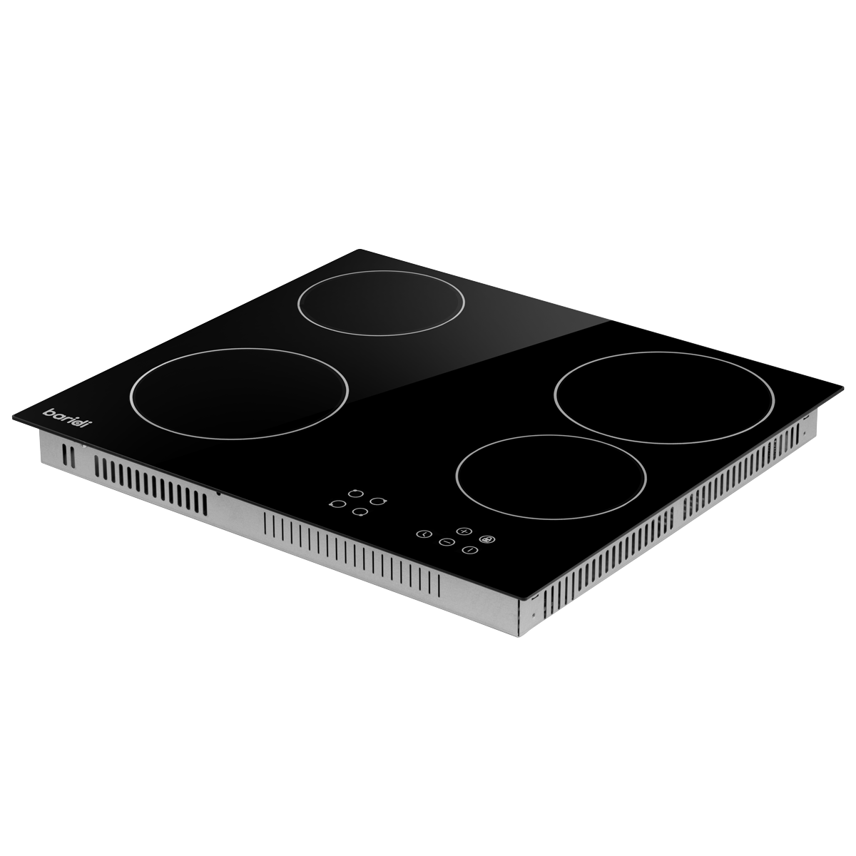 Integrated Ceramic Hob with 4 Cooking Zones 60cm - Black Glass DH131