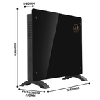 Electric Glass Panel Heater 1000W/230V - Black DH135