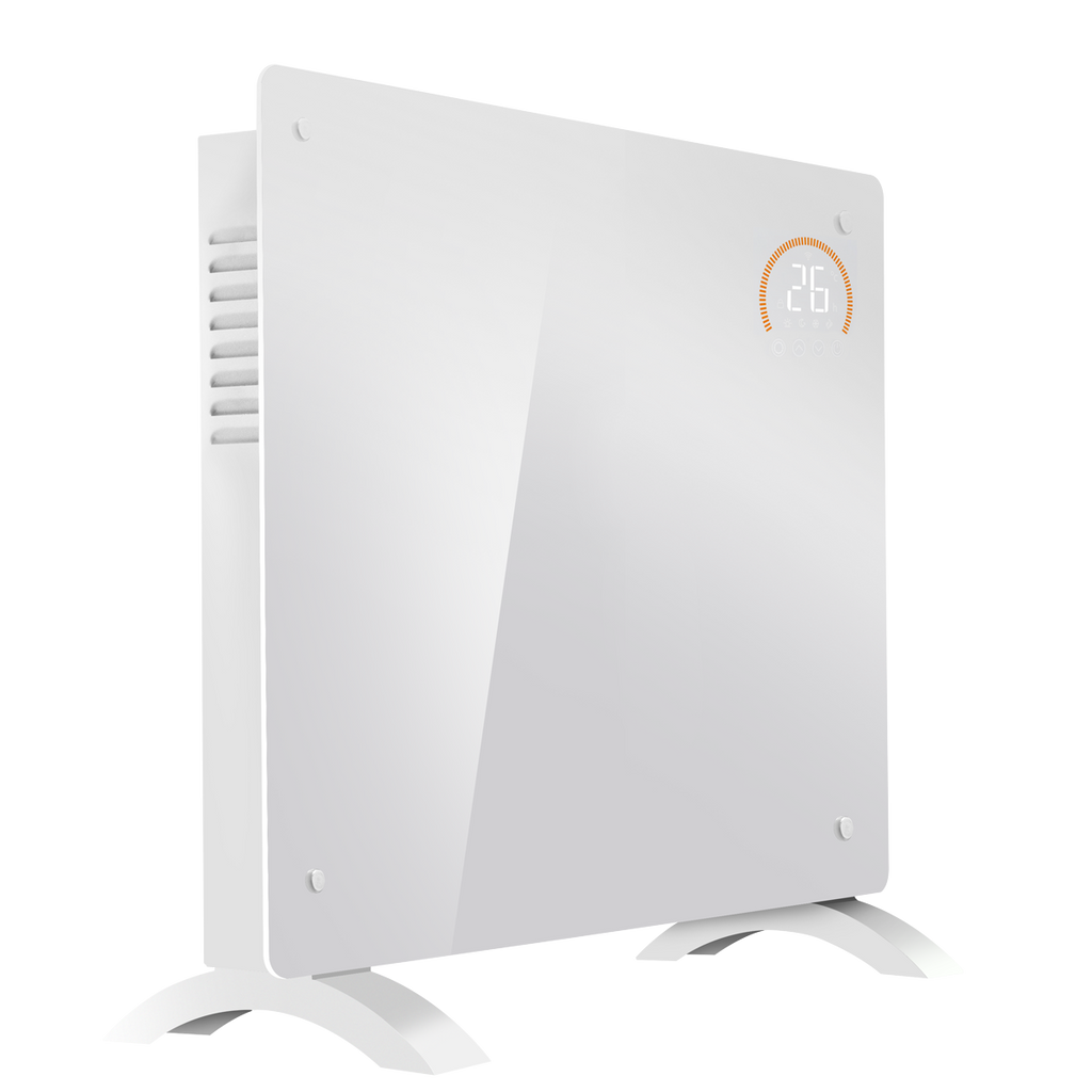 Electric Glass Panel Heater 1000W/230V - White DH136