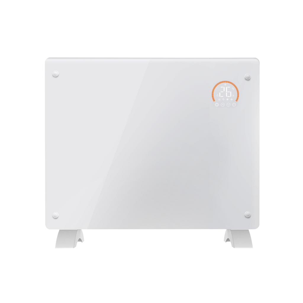 Electric Glass Panel Heater 1000W/230V - White DH136