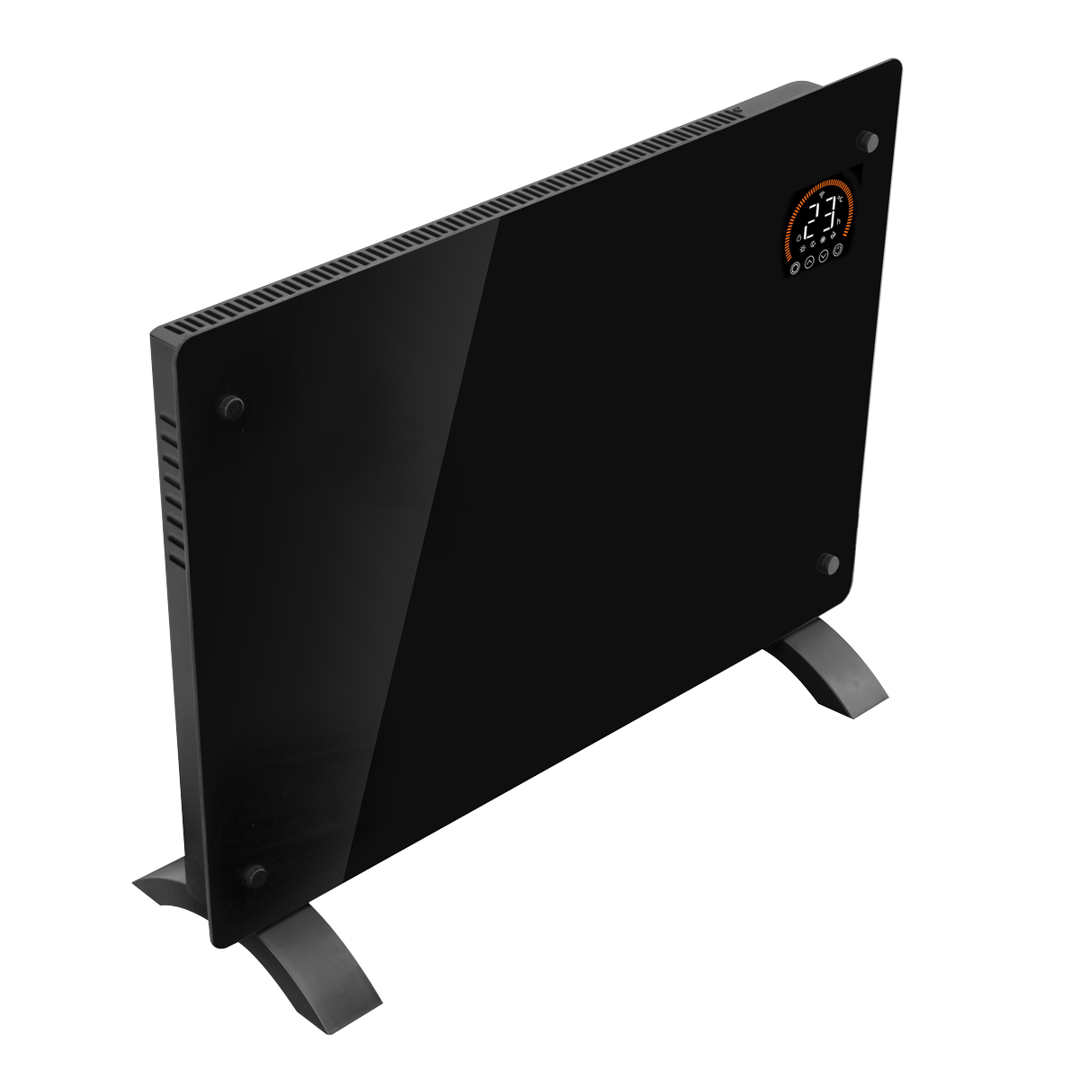 Baridi 1500W Electric Glass Panel Heater with 24/7 Timer, Remote Control & Wi-Fi - Black DH137