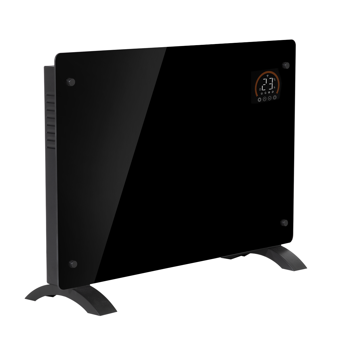 Baridi 1500W Electric Glass Panel Heater with 24/7 Timer, Remote Control & Wi-Fi - Black DH137