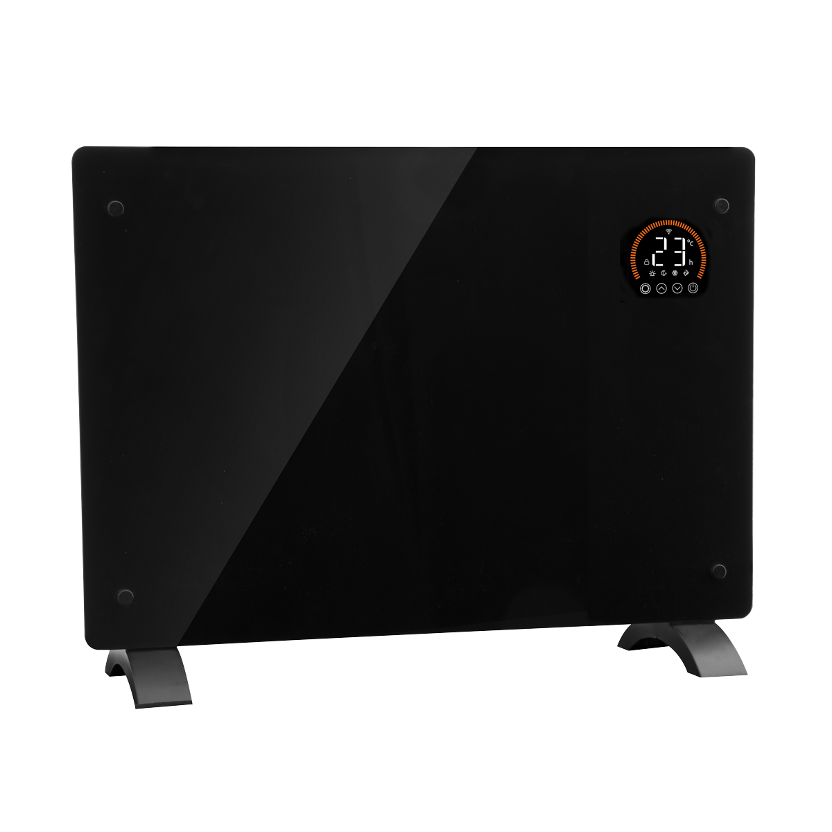Baridi 1500W Electric Glass Panel Heater with 24/7 Timer, Remote Control & Wi-Fi - Black DH137