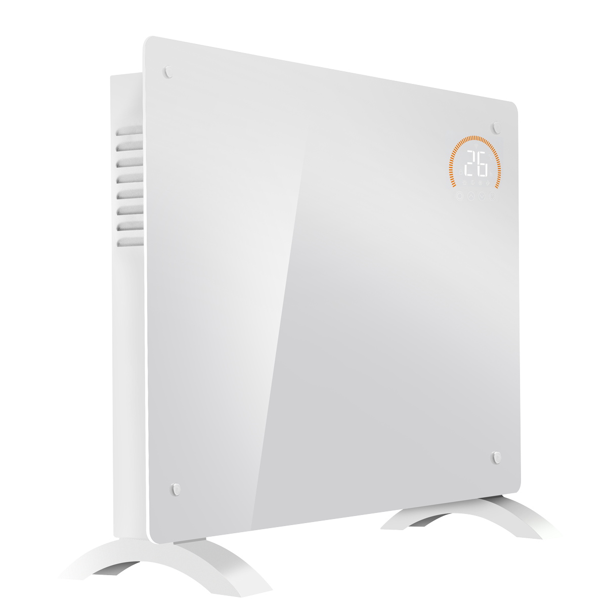 Baridi 1500W Electric Glass Panel Heater with 24/7 Timer, Remote Control & Wi-Fi - White DH138