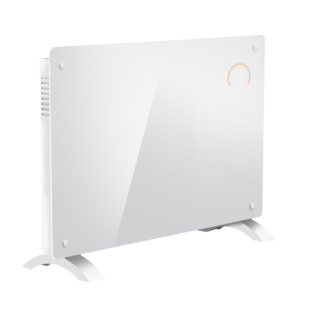 Baridi 1500W Electric Glass Panel Heater with 24/7 Timer, Remote Control & Wi-Fi - White DH138