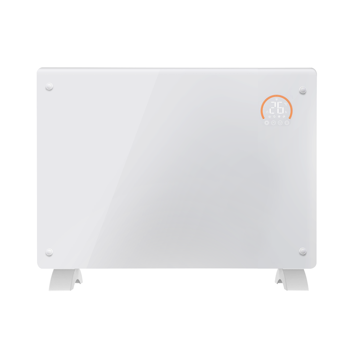 Baridi 1500W Electric Glass Panel Heater with 24/7 Timer, Remote Control & Wi-Fi - White DH138