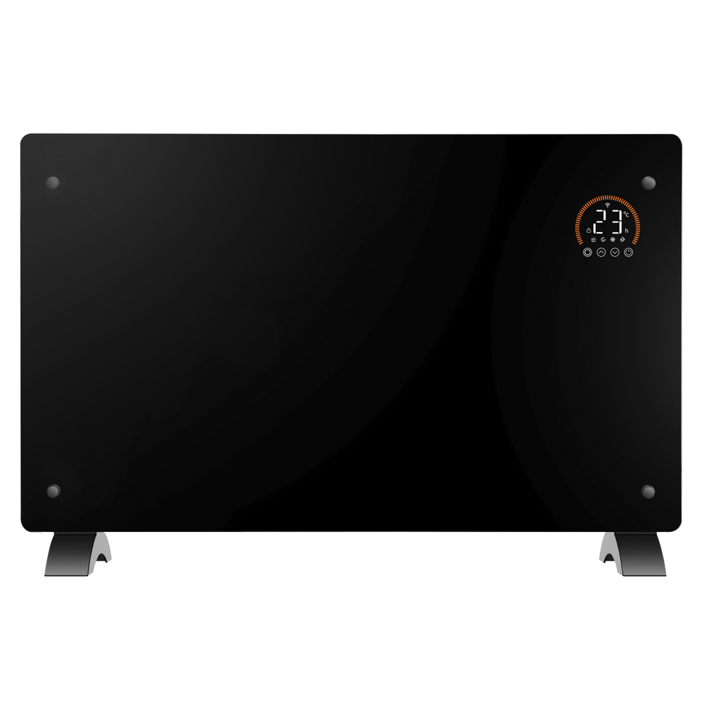 Electric Glass Panel Heater 2000W/230V - Black DH139