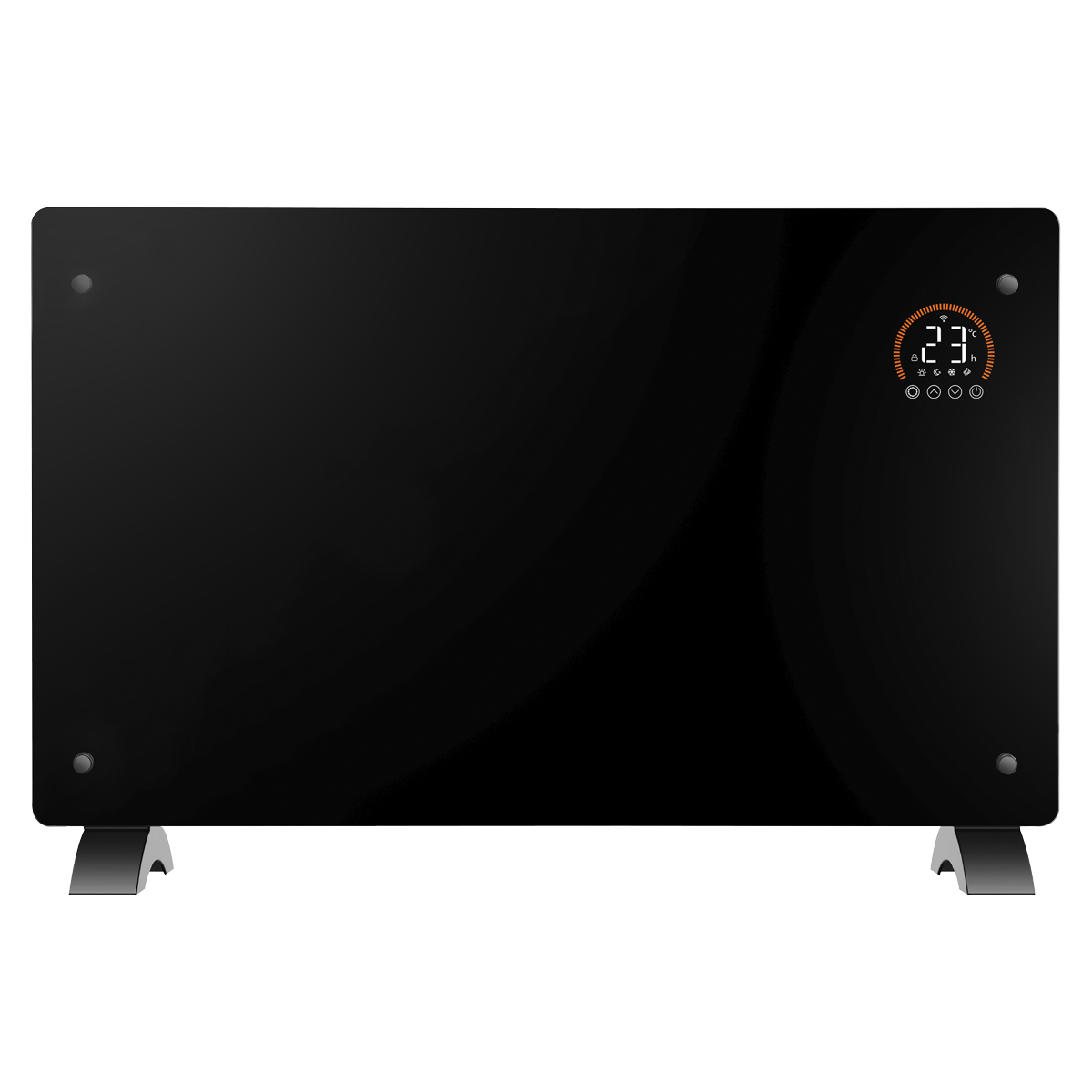 Electric Glass Panel Heater 2000W/230V - Black DH139