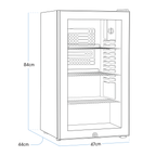 Wine, Beer & Drinks Fridge 85L Capacity - Black DH13