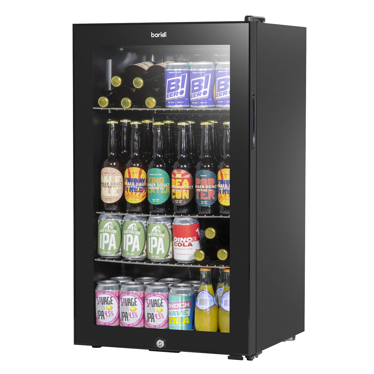 Wine, Beer & Drinks Fridge 85L Capacity - Black DH13