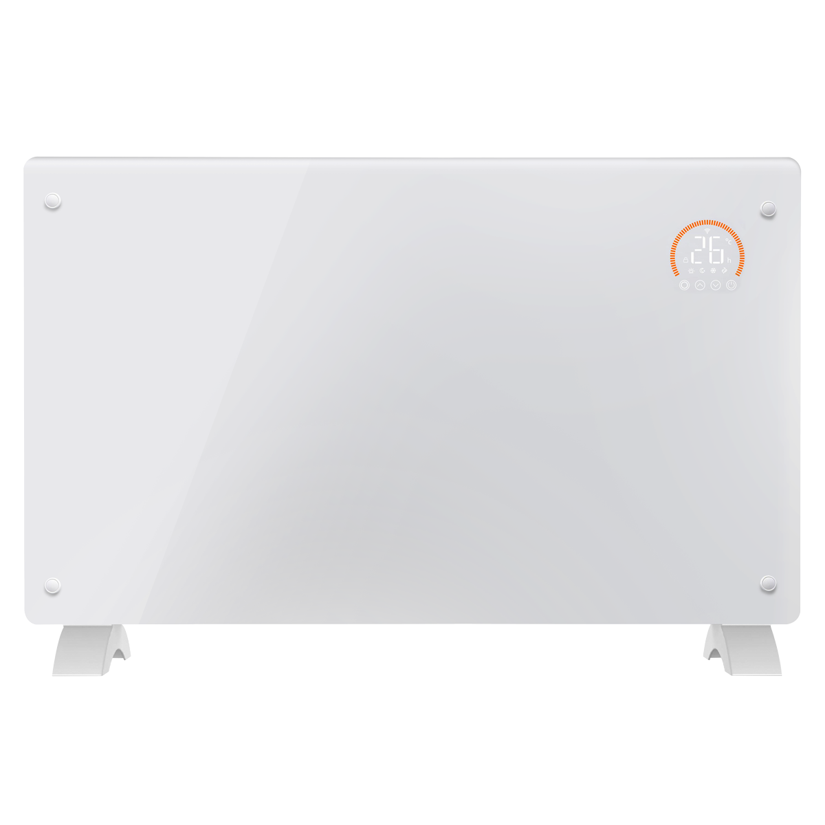Electric Glass Panel Heater 2000W/230V - White DH140